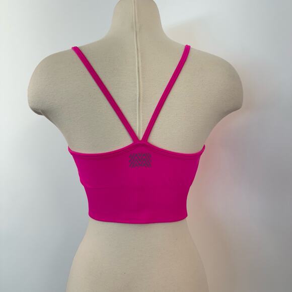 Monreal London Bralette Stretch Cut-Out Back Crop Top Fuchsia Pink | Size M/L - Picture 6 of 10